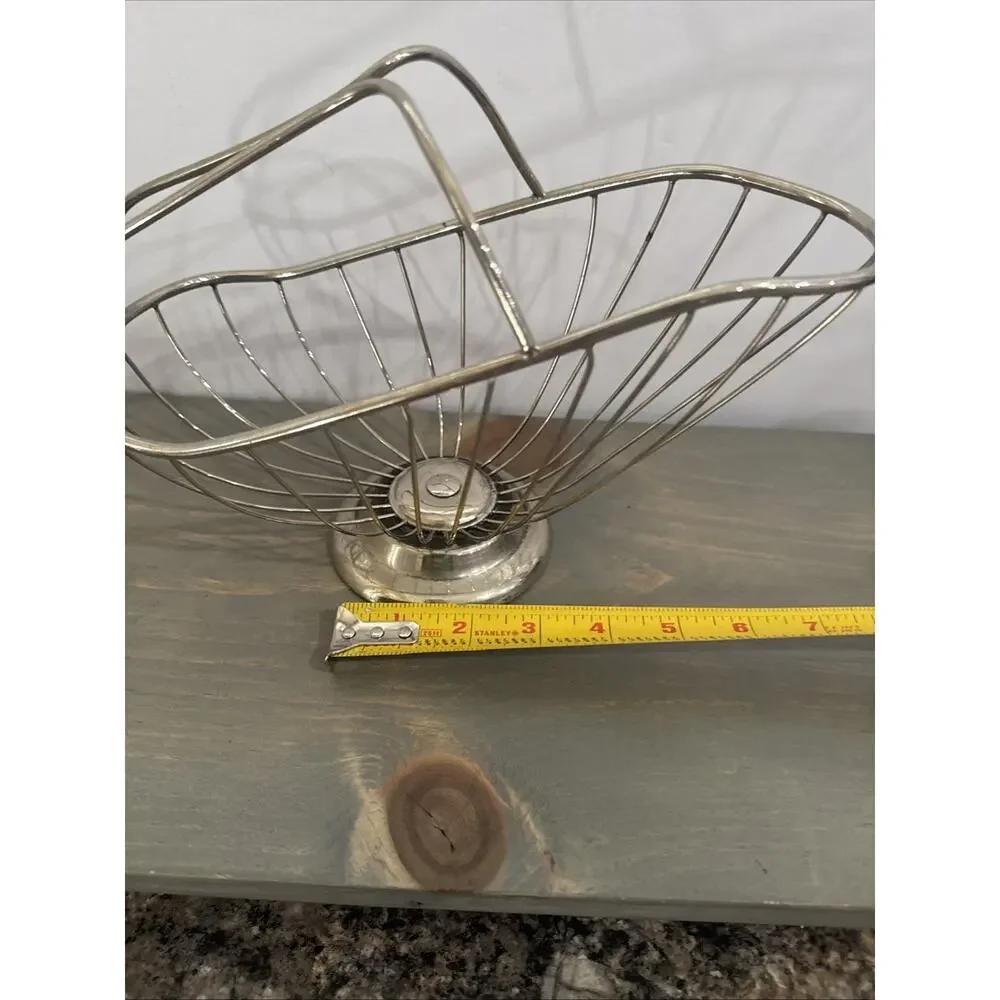 VINTAGE SILVER PLATED WIRE WINE BOTTLE CADDY